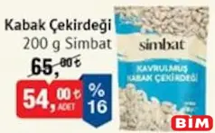 SİMBAT KABAK ÇEKİRDEĞİ 200 G fiyat ve kampanya bilgisi